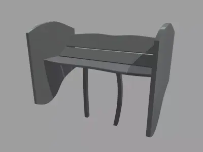Car Spoiler 019 Low-poly 3D model