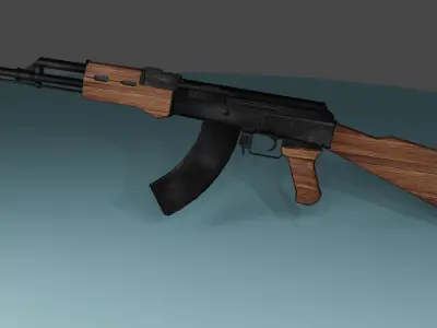 AK47 Gun 3D  3D model