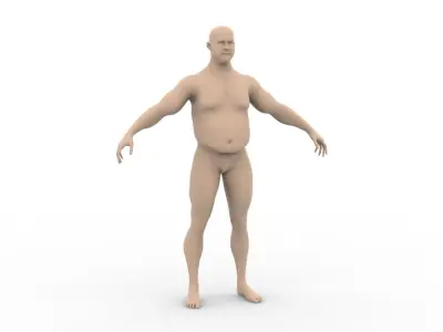 Chubby male 3D model
