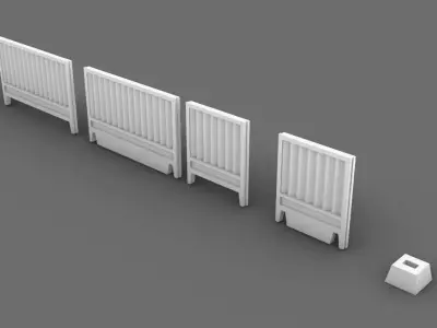 Type 2 soviet industrial concrete fence PO-2 3D print model