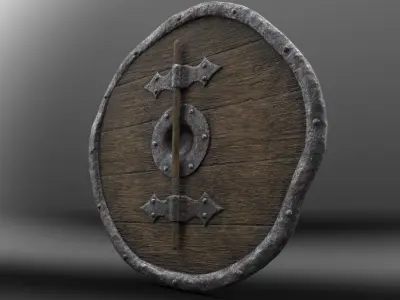 viking shield Free low-poly 3D model purchase