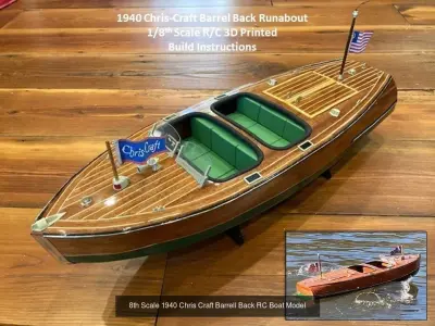 RC Vehicles - Mahogany  Runabouts  Tugboat  Airboat Karmann Ghia 3D Model Pack
