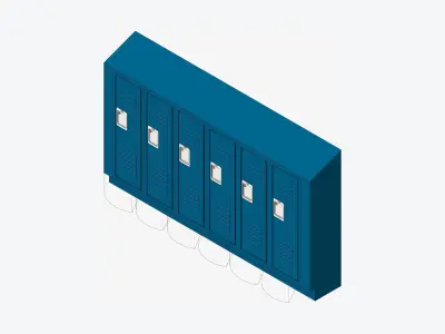 Locker Multi - Generic - Locka Low-poly 3D model