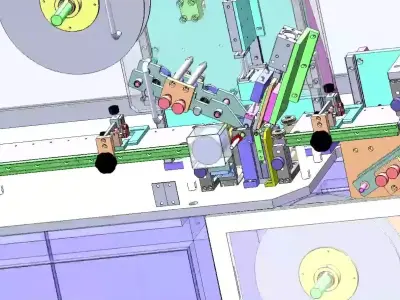 Automatic Box Double Side Tape Pasting Machine 3D CAD Model  3D model