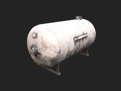 Gas Tank - 4 Color Low-poly 3D model