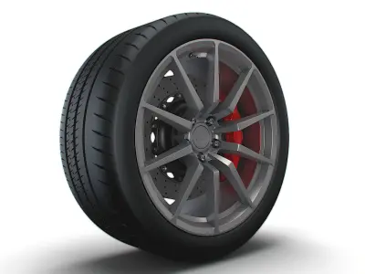 American Muscle Gt350 wheel 3D model