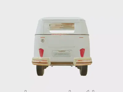 VW T Bus Vintage Vehicle Model Low-poly 3D model