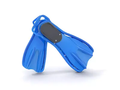 Ocean Blue Flippers model pack Low-poly 3D model