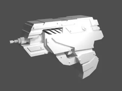 Scifi Gun GR01 3D Model Low-poly 3D model