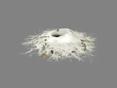 Wormhole - spider cave - lair Low-poly 3D model