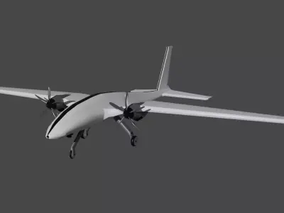 Unmanned Aerial Vehicle Low-poly 3D model by grampagamodels