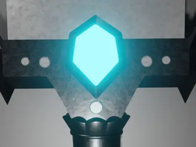 Heavy Sword Low-poly 3D model