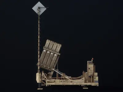 Iron Dome Air Defense System PBR 3D model