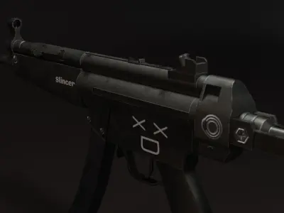 smgmp5 gun Free low-poly 3D model