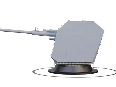 H PJ-45 130mm Naval Gun Type 055 Destroyer Main Cannon 3D model