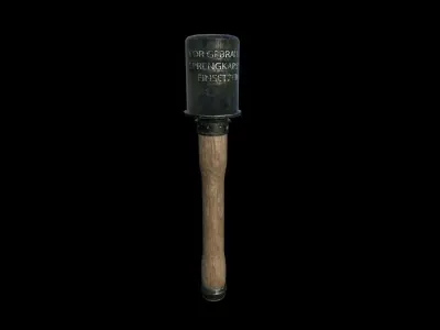 M24 Stick Grenade - PBR - Textured Low-poly 3D model