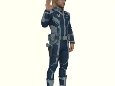 Pleiadian Envoy- Sci-Fi Contact Figure 3D print model