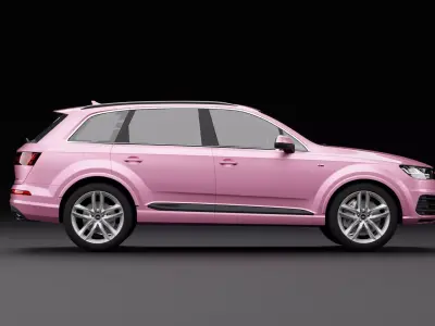 Audi Q7 Tfsi e Pink 3D model