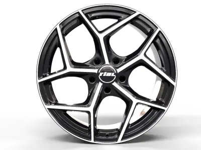 Rim Rial Black 01 Low-poly 3D model