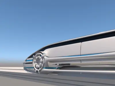 Maglev train-High-speed trains 3D model