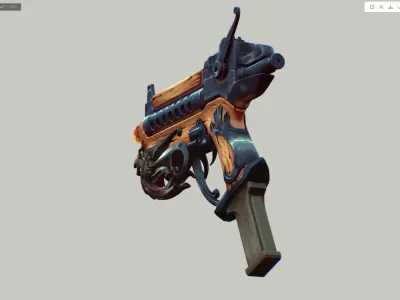 handgun Low-poly 3D model purchase