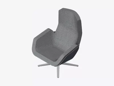 Furniture - Armchair - Contemporary - Cordia Lounge - Swivel Low-poly 3D model