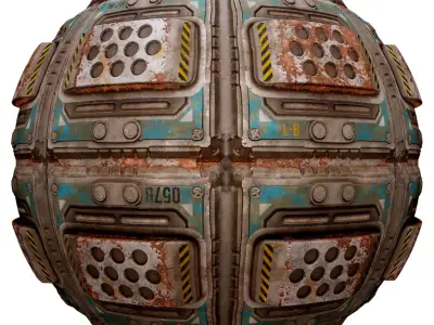 PBR Seamless Sci-Fi Texture 49 Low-poly 3D model