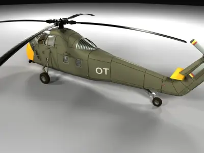 Sikorsky H-34 3D model