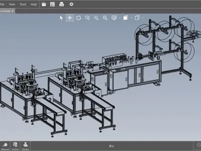 fully automatic -face mask machine 1 3D model