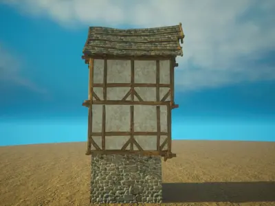 Medieval House9 - exterior design Low-poly 3D model