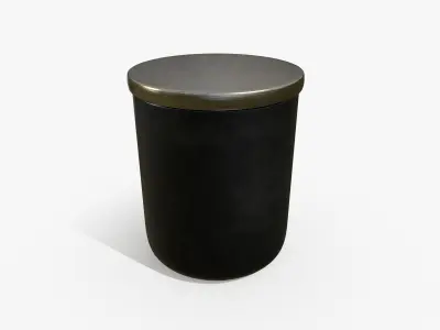 Box Casper Steel Black Low-poly 3D model