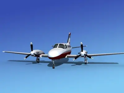 Cessna 425 Conquest I V08 3D model