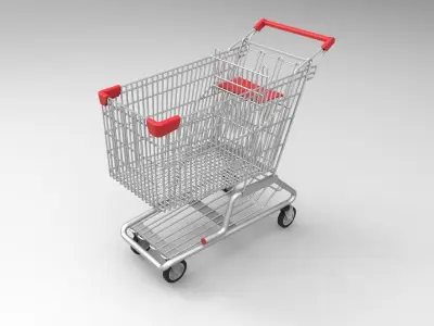 Shopping Cart 3D model purchase