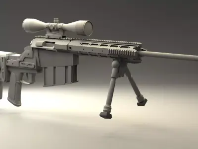 Gun 3D Lowpoly Model  3D model