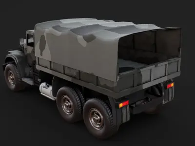 Military Transport Truck  Low-poly 3D model