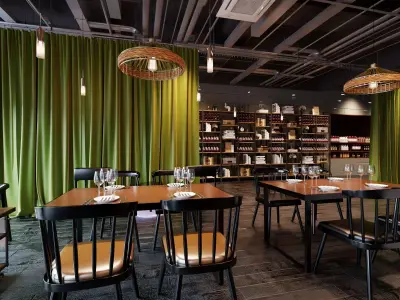 Industrial Loft Restaurant And Wine Bar Interior Scene 3D model
