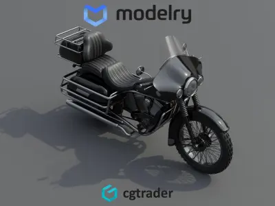 Touring Motorcycle 3D model buy