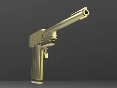 Guess gold gun 3D model