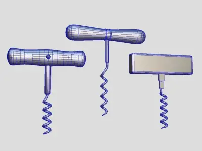 Corkscrew Pack Low-poly 3D model