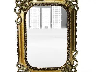Antique Frame Mirror 6 Low-poly 3D model