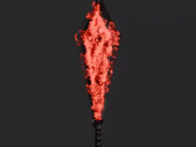  Lava Sword Low-Poly 3D Model  Low-poly 3D model