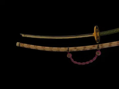 Katana tachi Low-poly 3D model