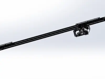 Large belt conveyor 3D model