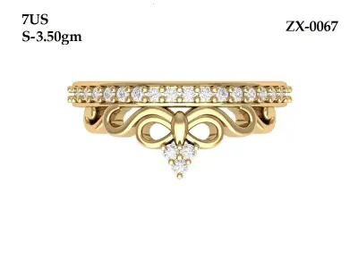 Crown Engagement Ring  3D print model