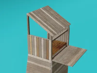 Medieval Siege Tower 3D model by apasipepgapuak