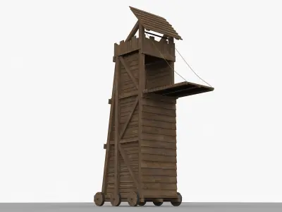 Medieval Siege Tower 3D model get