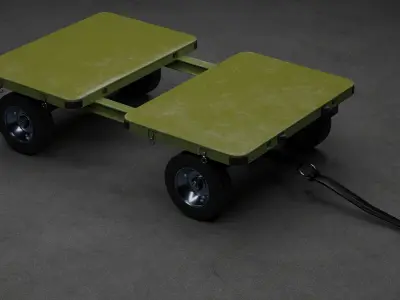 Transport cart Low-poly 3D model