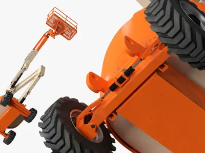  Articulating Boom Lift With Basket Orange 