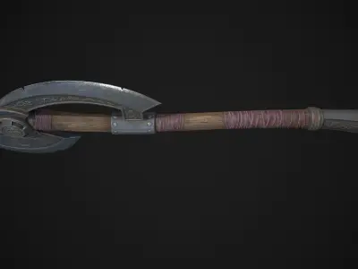 Viking Axe Low-poly 3D model 26