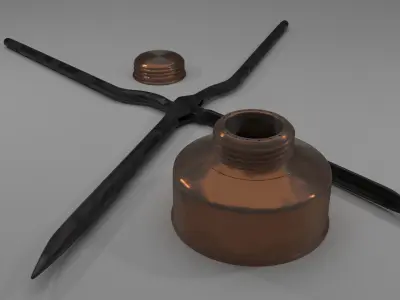Old type curler 3D model